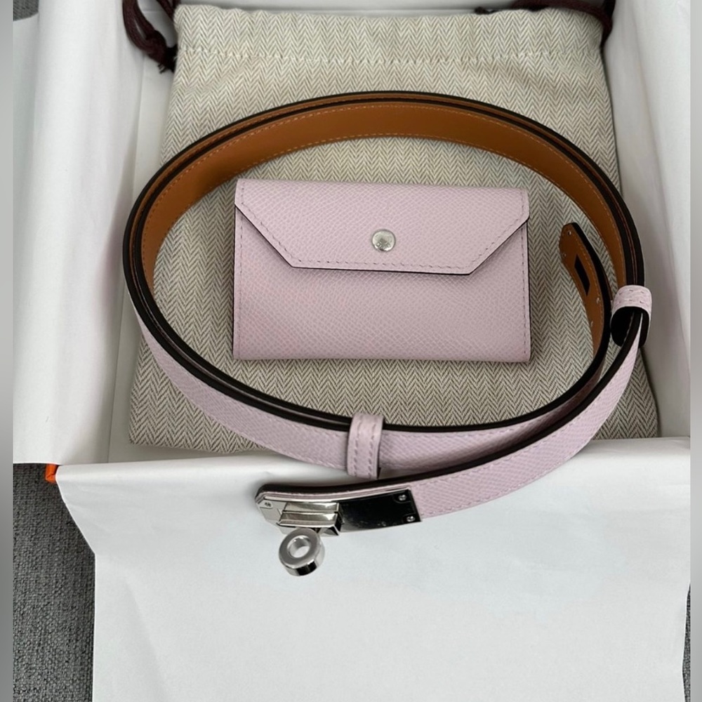 NWT Hermes Kelly 18 Pocket Card Holder - Mauve Pink